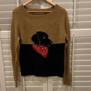 Woolrich Brown and Black Sweater with Dog Design